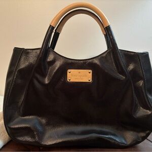 Kate Spade Black Tote with Tan Handles